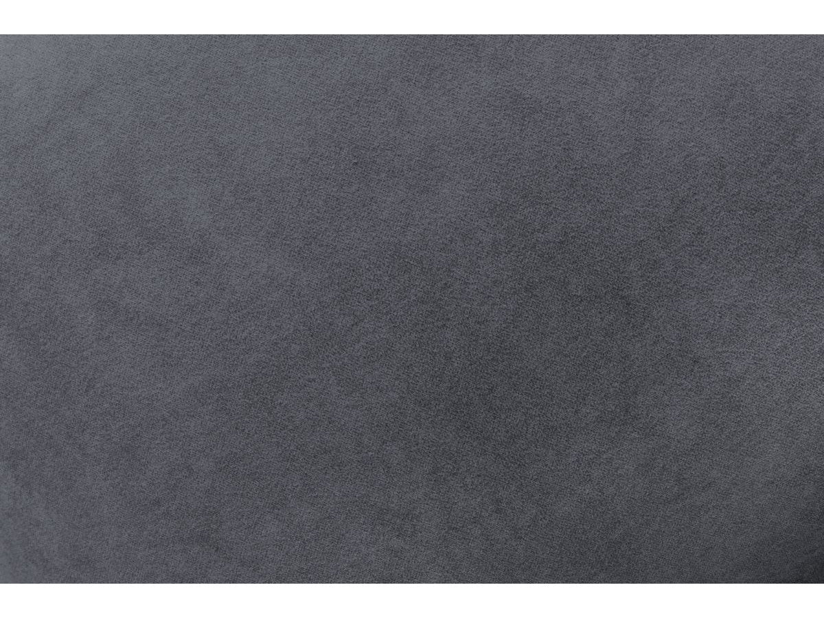 Canapé d'angle fixe MONT-BLANC velours avec pouf Angle droit