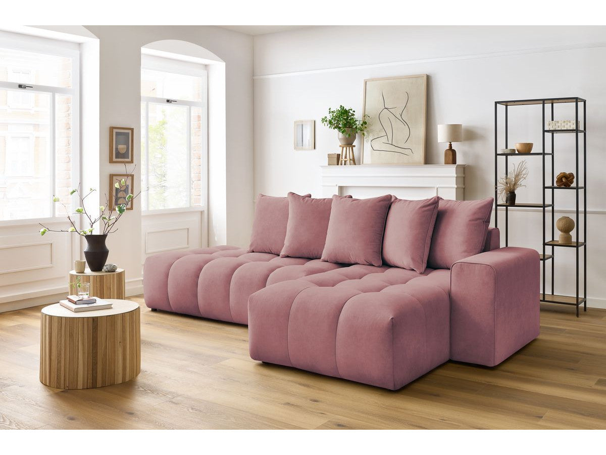 Canapé d'angle fixe MONT-BLANC velours Angle droit