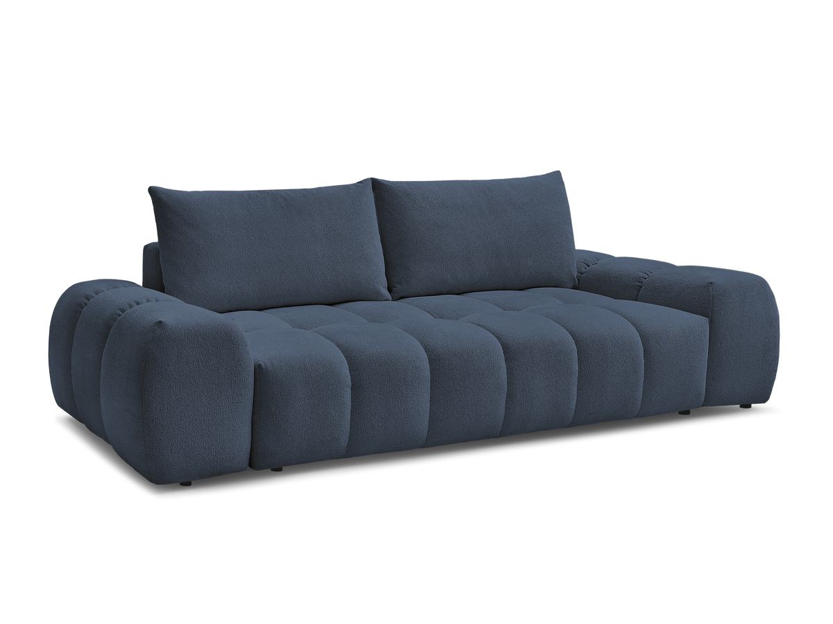 Canapé droit convertible coffre EVEREST tissu chiné - 2 coussins