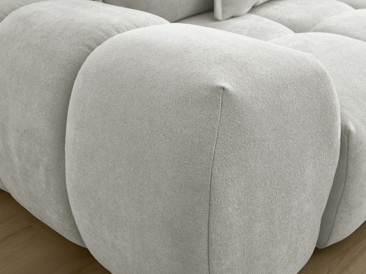 Canapé droit convertible coffre EVEREST tissu texturé - 5 coussins