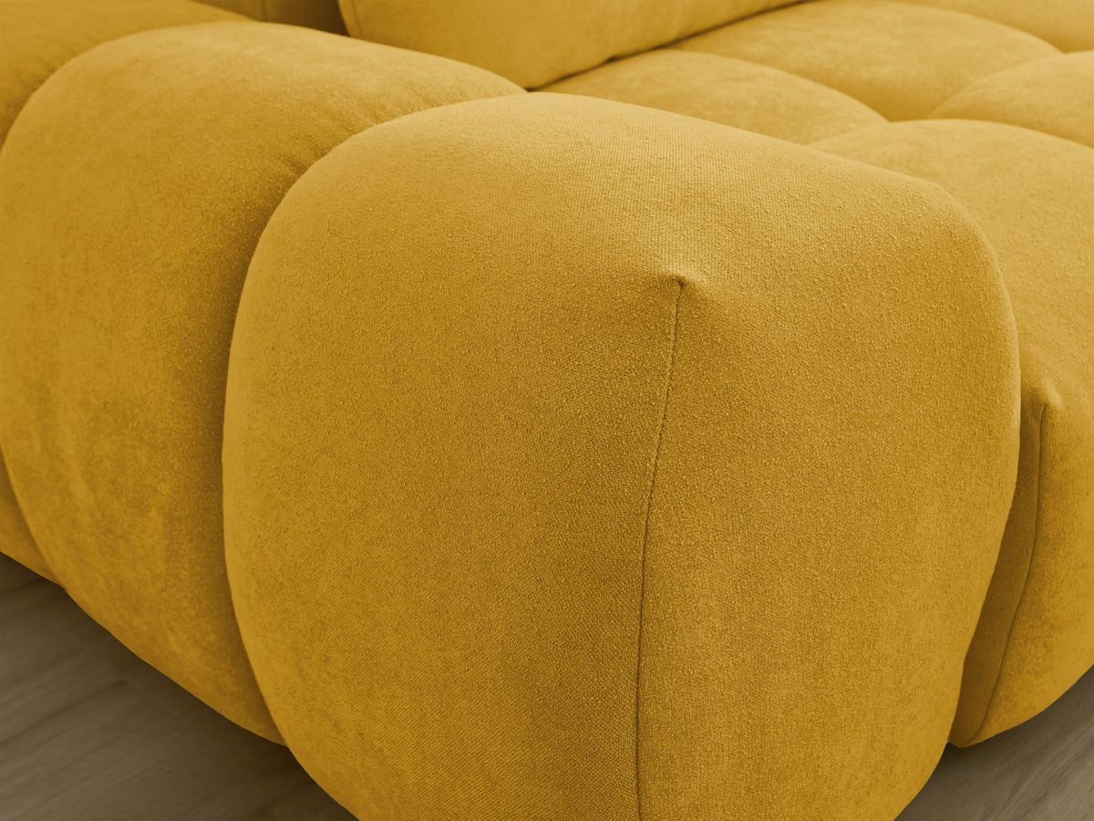 Canapé droit convertible coffre EVEREST tissu texturé - 2 coussins