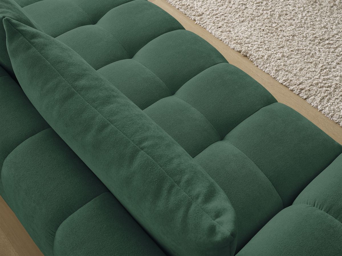 Canapé droit convertible coffre EVEREST tissu texturé - 2 coussins