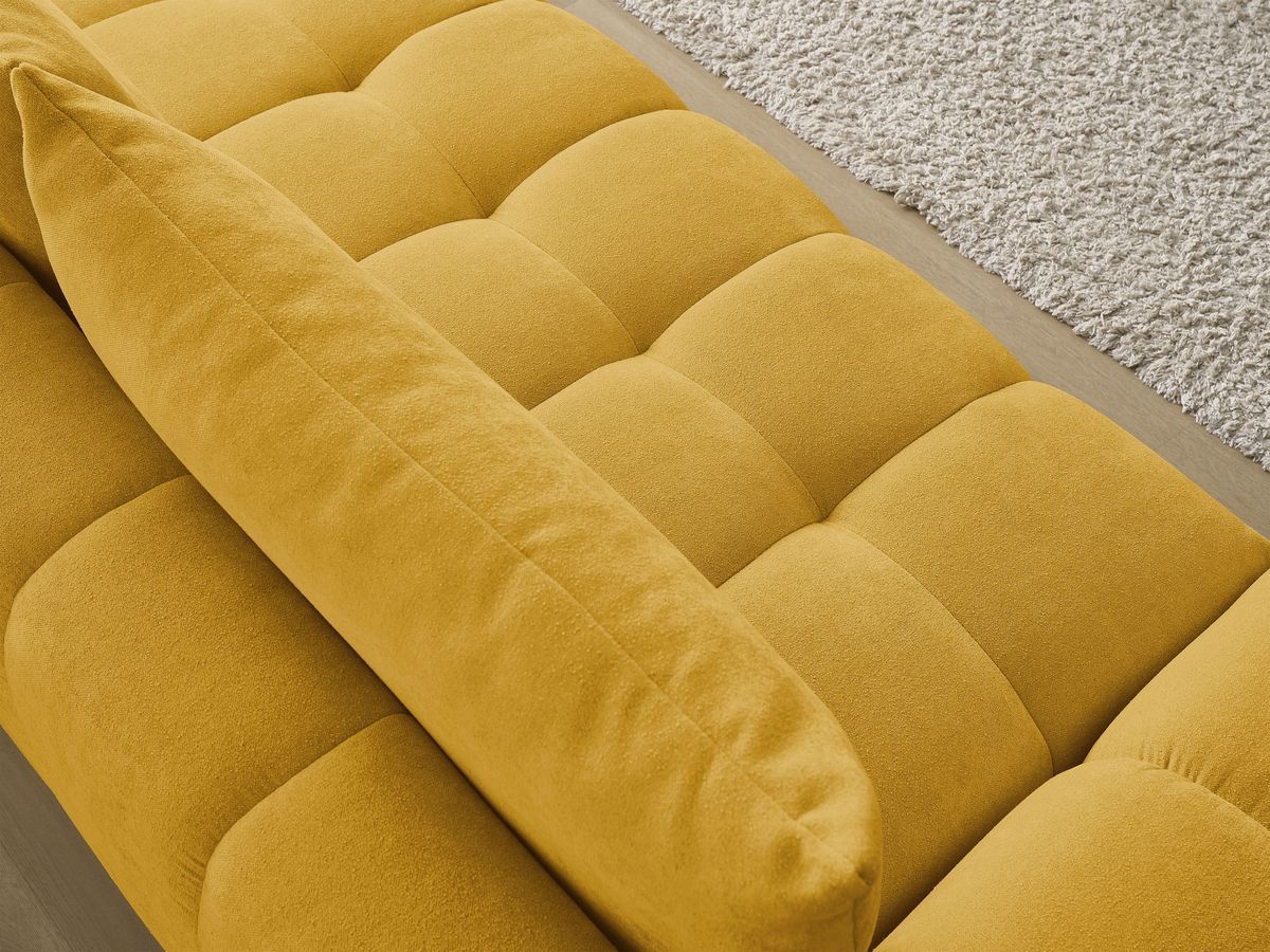 Canapé droit convertible coffre EVEREST tissu texturé - 2 coussins