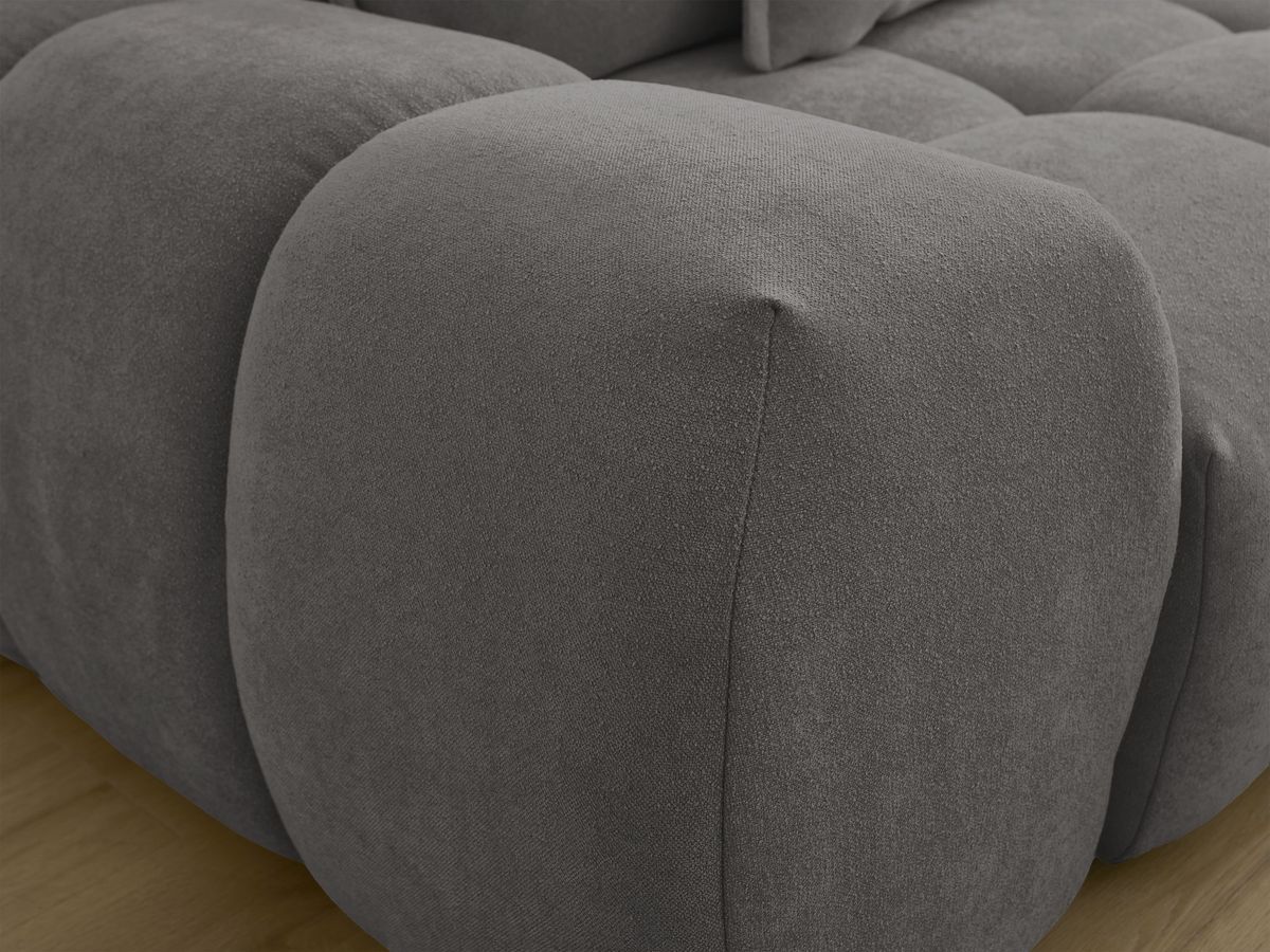 Canapé droit convertible coffre EVEREST tissu texturé - 5 coussins