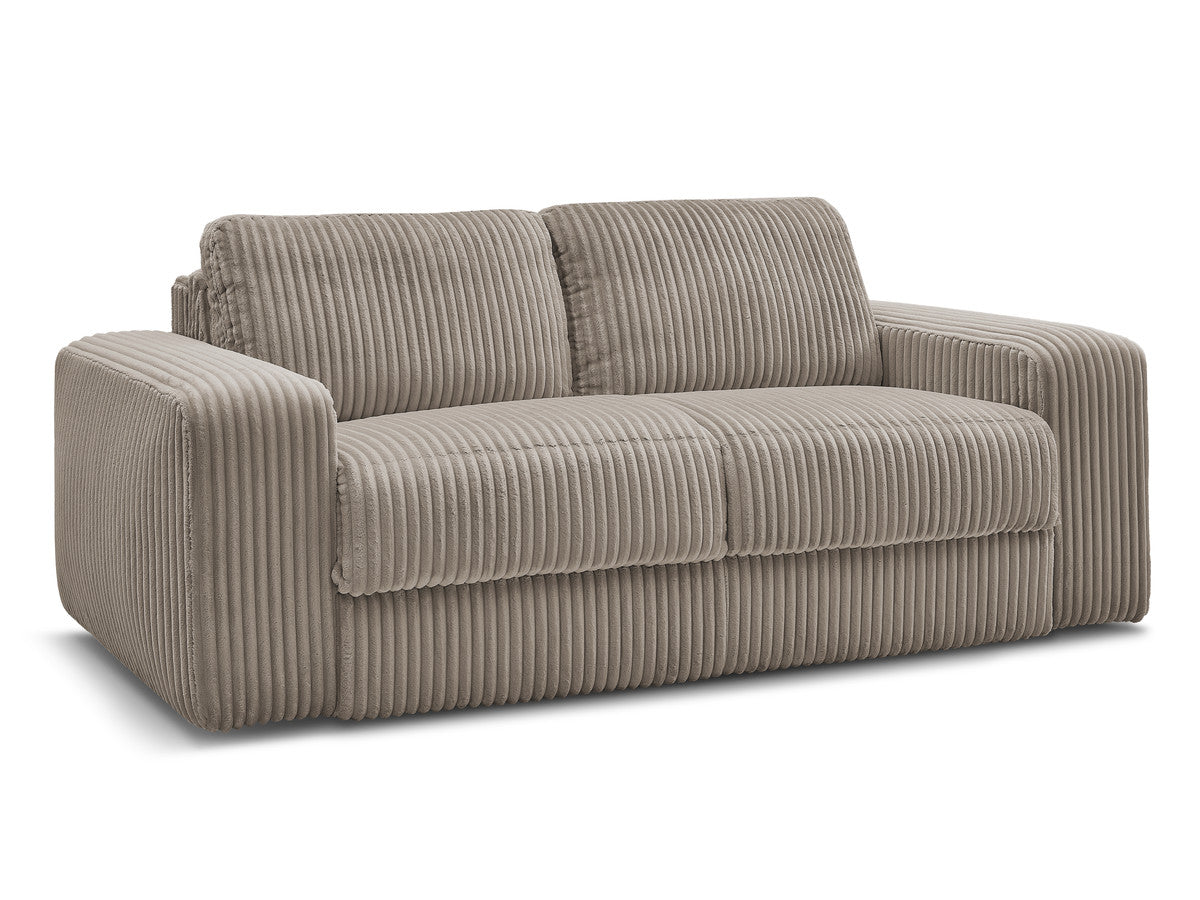 Canapé droit convertible IBIZA ouverture express velours côtelé - 140x196