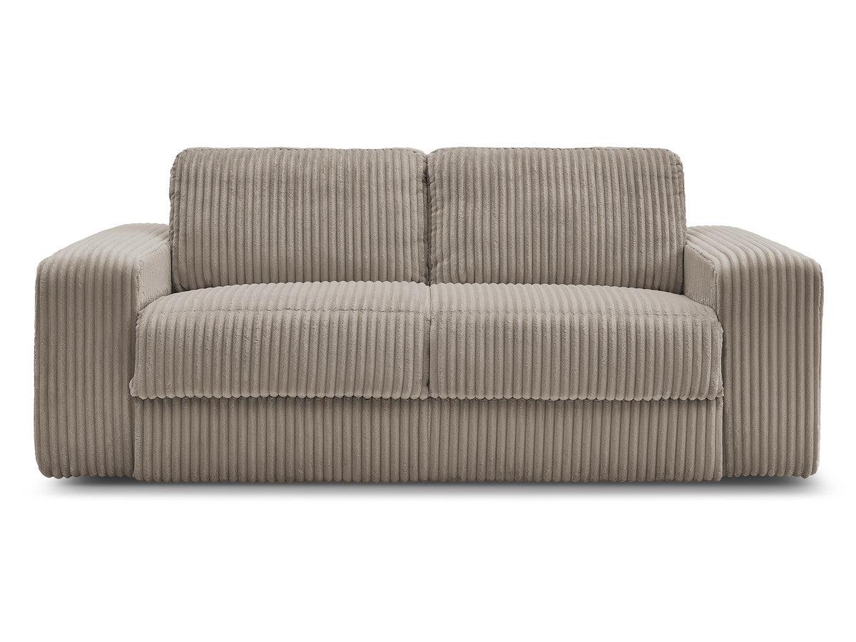 Canapé droit convertible IBIZA ouverture express velours côtelé - 140x196
