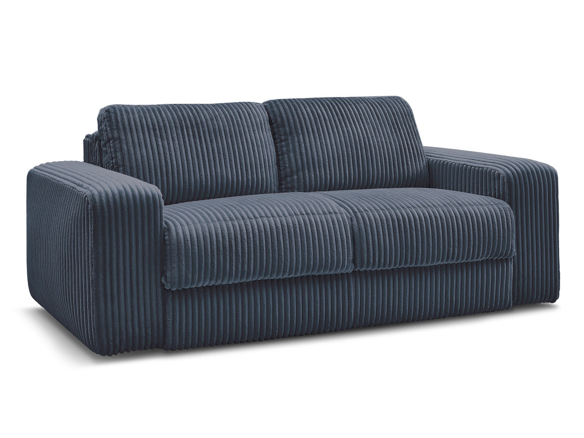 Canapé droit convertible IBIZA ouverture express velours côtelé - 140x196