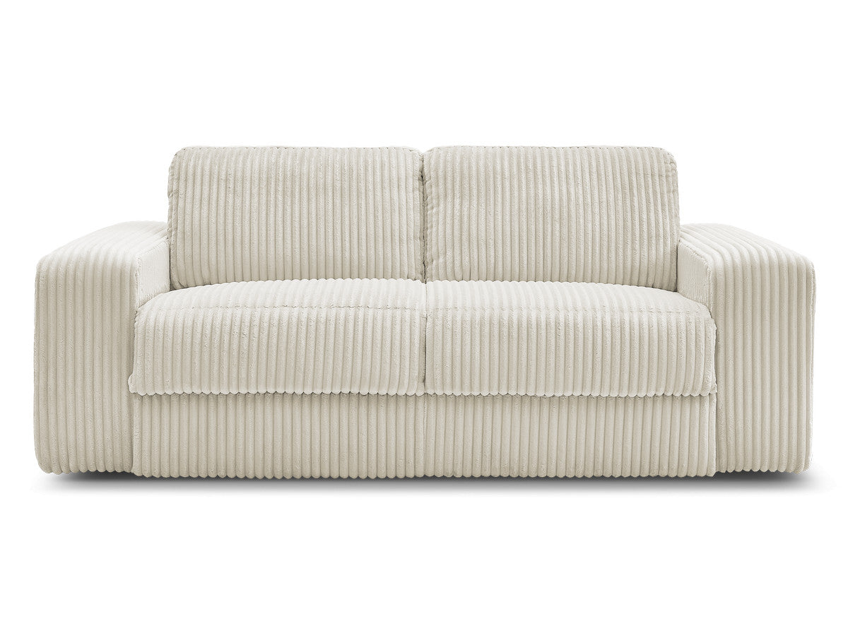 Canapé droit convertible IBIZA ouverture express velours côtelé - 140x196