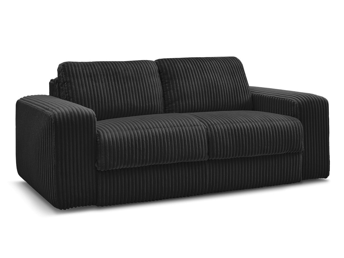 Canapé droit convertible IBIZA ouverture express velours côtelé - 140x196