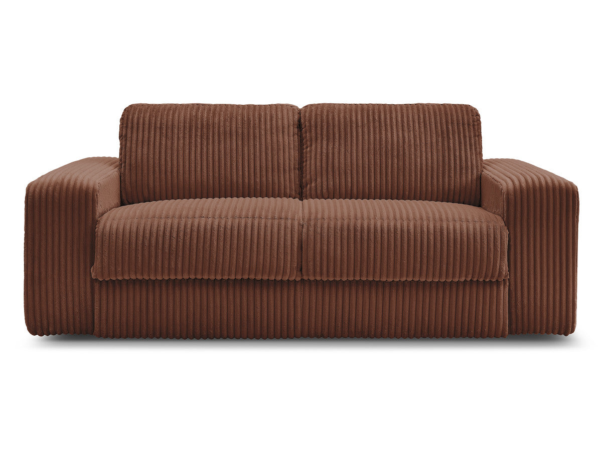Canapé droit convertible IBIZA ouverture express velours côtelé - 140x196