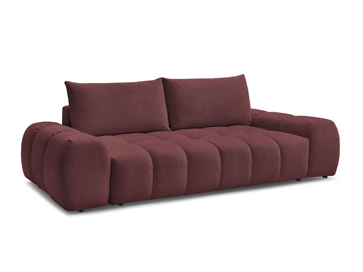 Canapé droit fixe 3 places EVEREST tissu chiné - 2 coussins