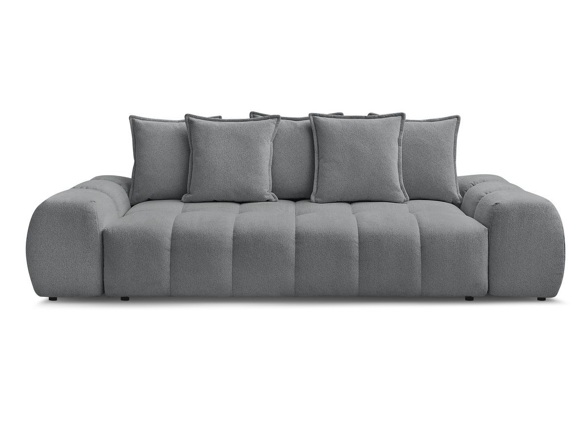 Canapé droit fixe 3 places EVEREST tissu chiné - 5 coussins