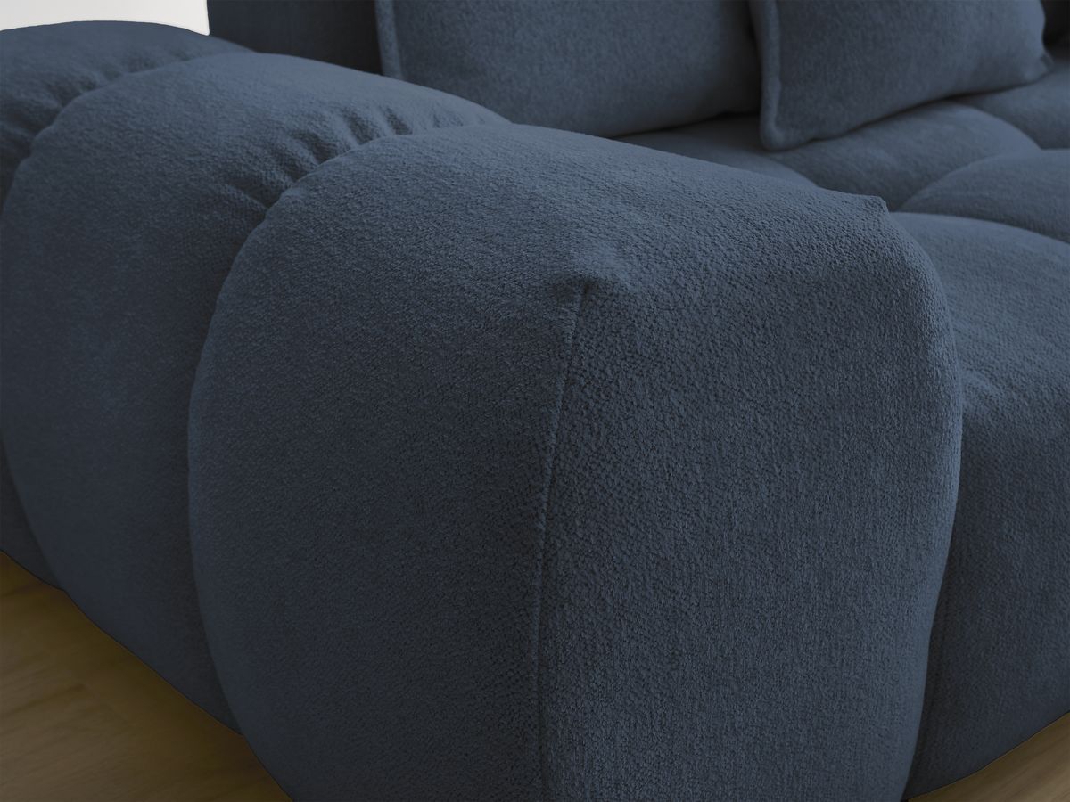 Canapé droit fixe 3 places EVEREST tissu chiné - 5 coussins