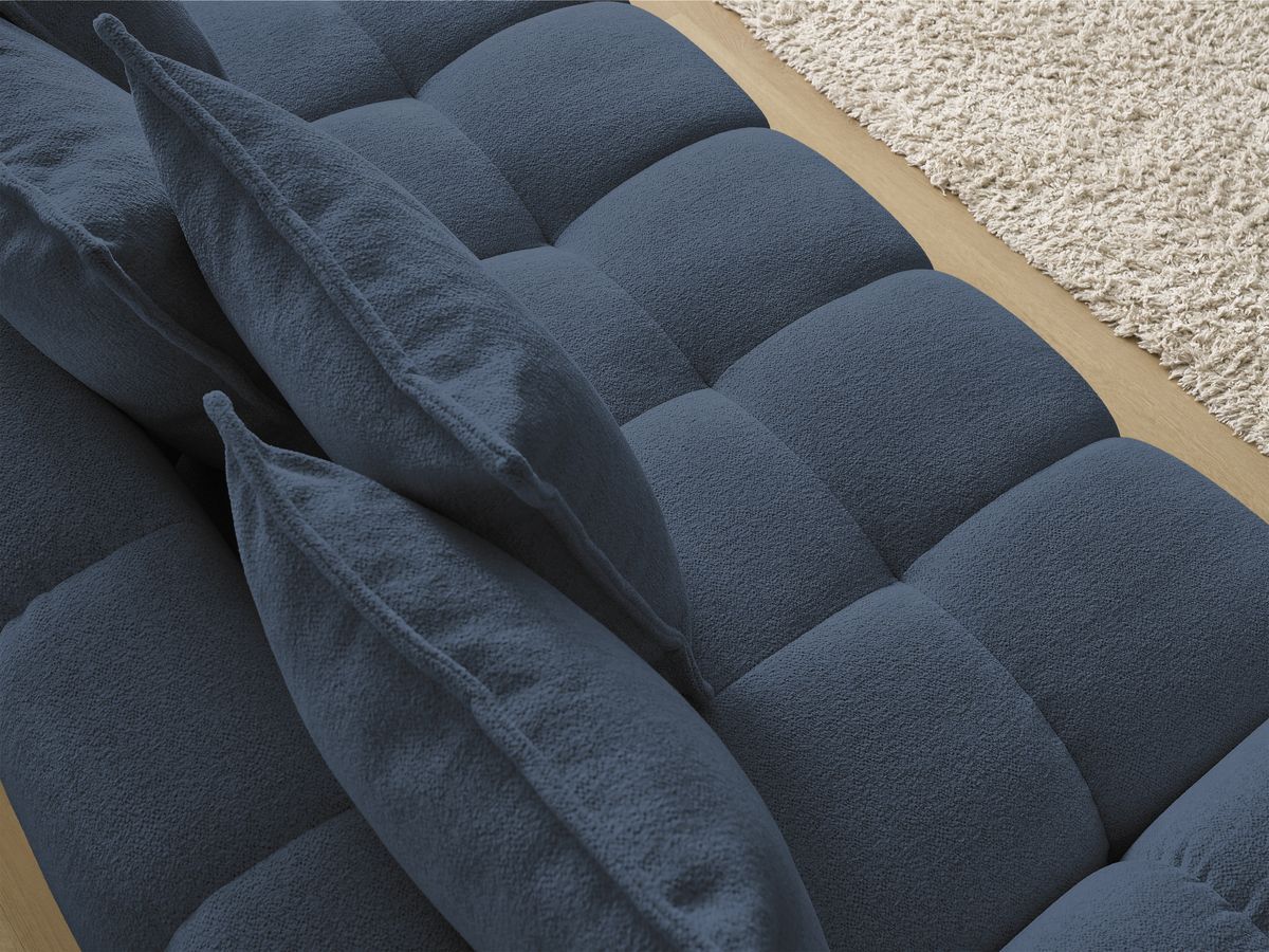Canapé droit fixe 3 places EVEREST tissu chiné - 5 coussins