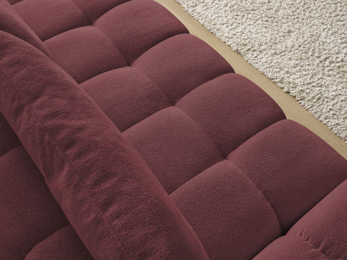 Canapé droit fixe 3 places EVEREST tissu chiné - 2 coussins