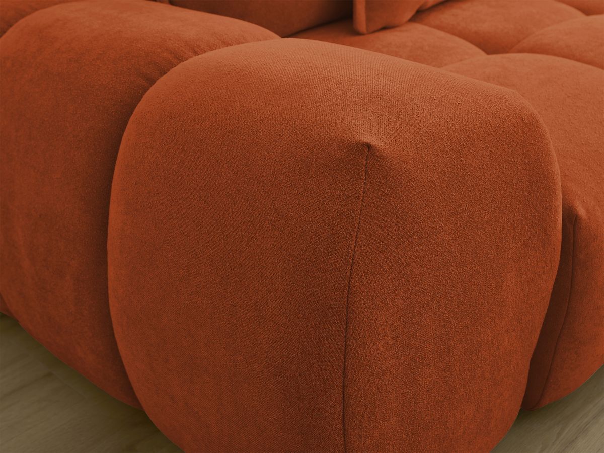 Canapé droit fixe 3 places EVEREST tissu texturé - 5 coussins