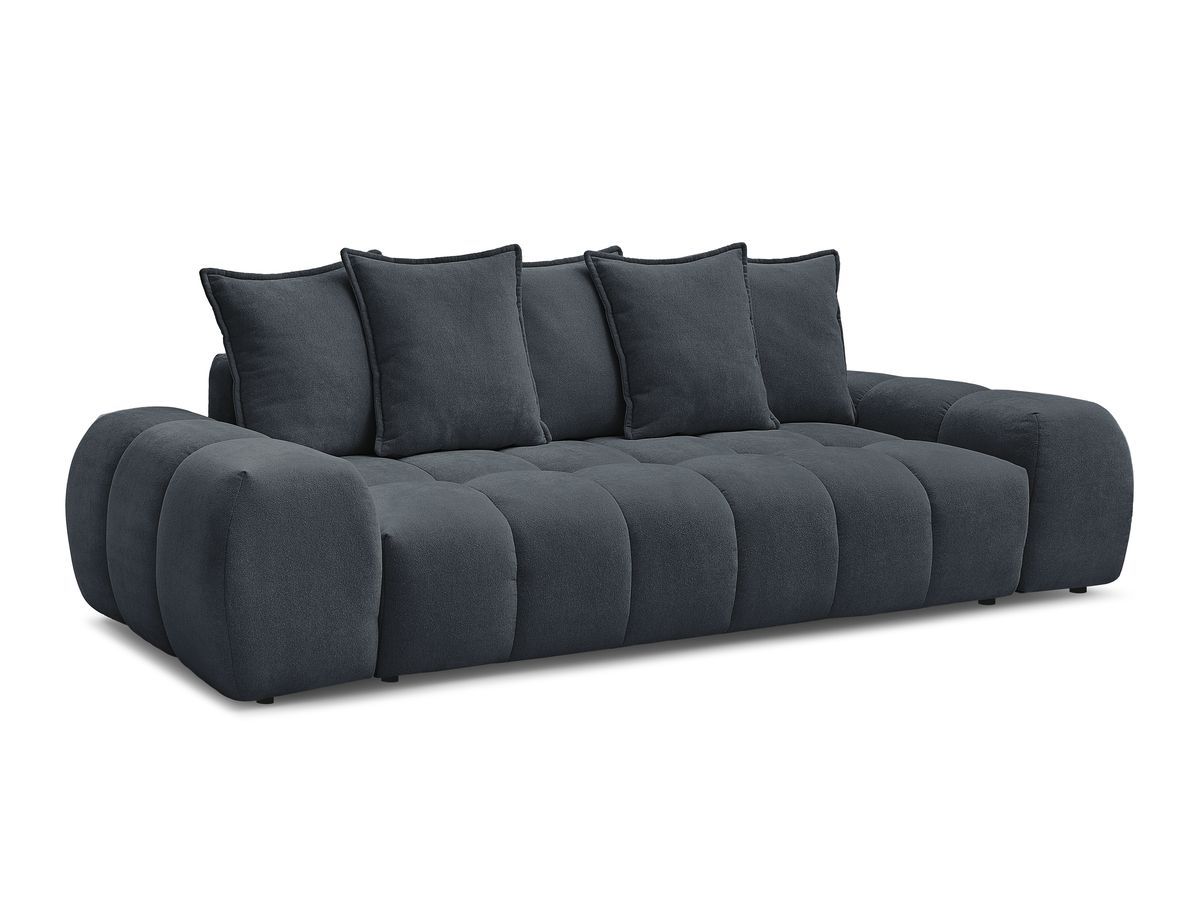 Canapé droit fixe 3 places EVEREST tissu texturé - 5 coussins