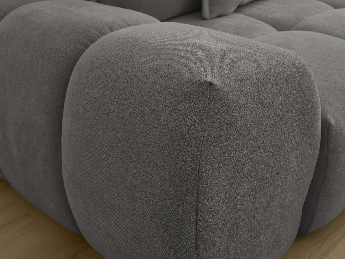 Canapé droit fixe 3 places EVEREST tissu texturé - 5 coussins