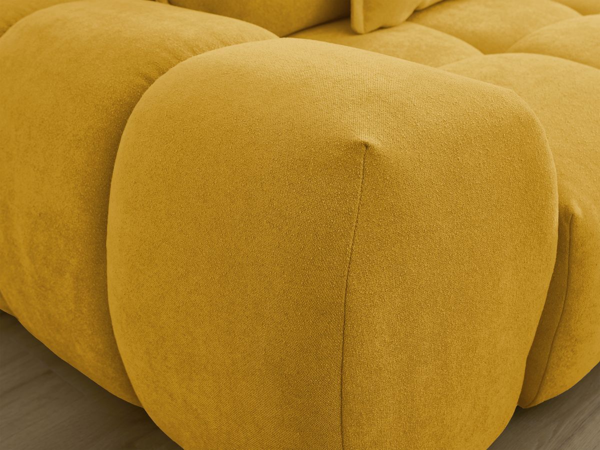 Canapé droit fixe 3 places EVEREST tissu texturé - 5 coussins