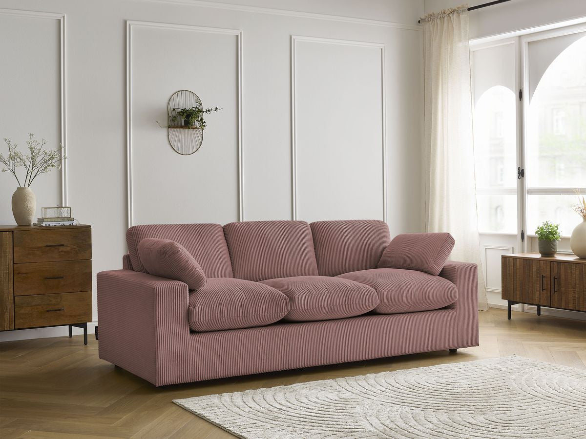 Canapé droit fixe compact BELAIR velours côtelé