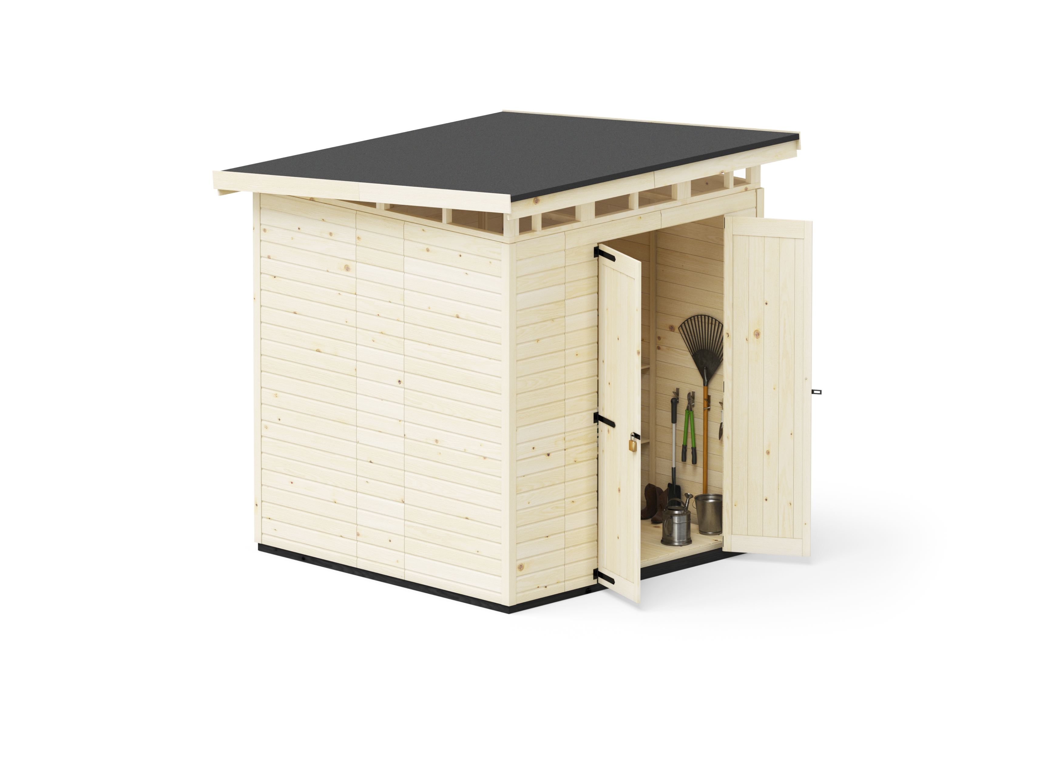 Abri de jardin en bois 203x203 cm Naturel