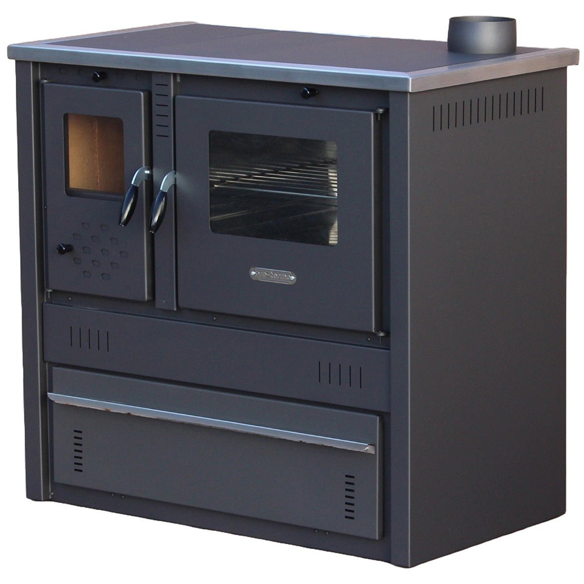 Cuisinière à bois A+ 10 kW poêle à bois avec four Evacuation Droite Ø120 mm