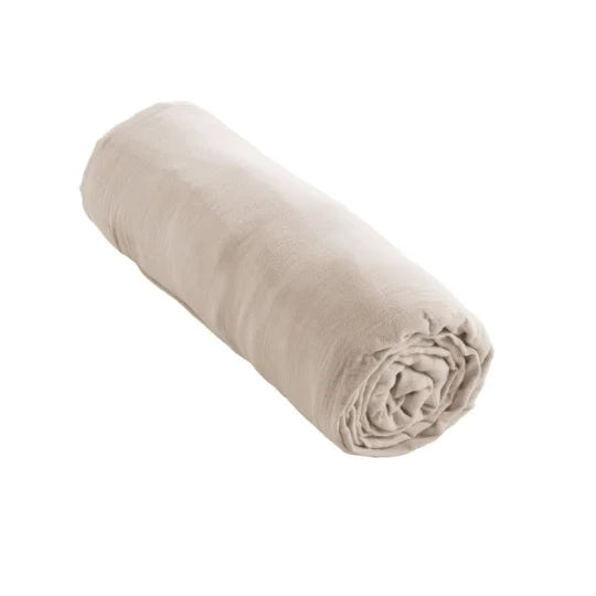 Drap housse en Gaze de coton Naturel
