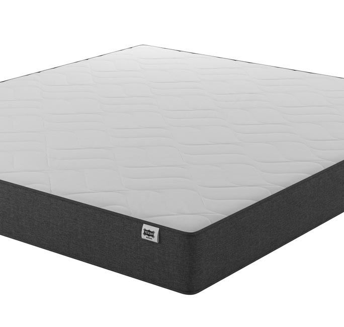Lit double design blanc - 140 X 190 cm -  Piccione avec matelas Texas