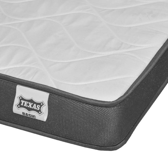 Lit double design noir - 180 X 200 cm -  Piccione avec matelas Texas