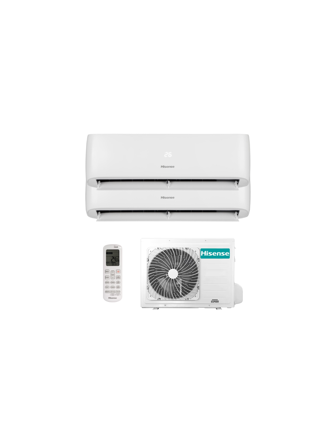 Climatiseur réversible Bi-Split 5,2 kW – 9000/12000 BTU – Efficacité A++/A+ – Wi-Fi intégré – Compresseur Twin Rotary DC Inverter
