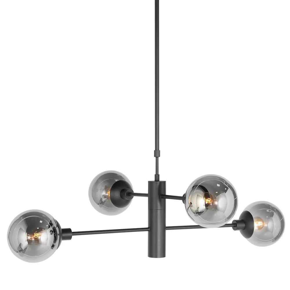 Lampe suspension noire - 6 lumières - Constellation