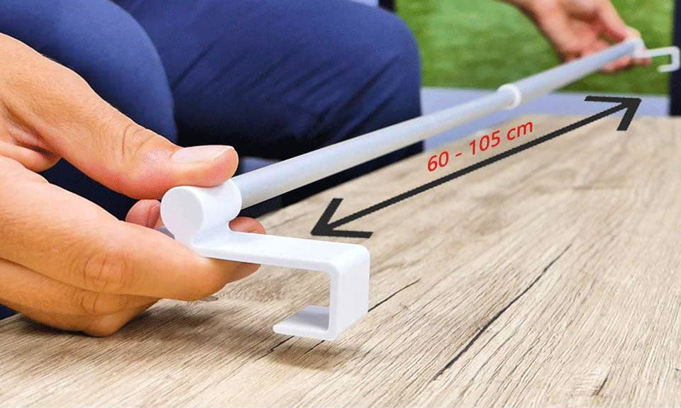 Tringle extensible pour fenêtre prête à poser - 60-105 cm