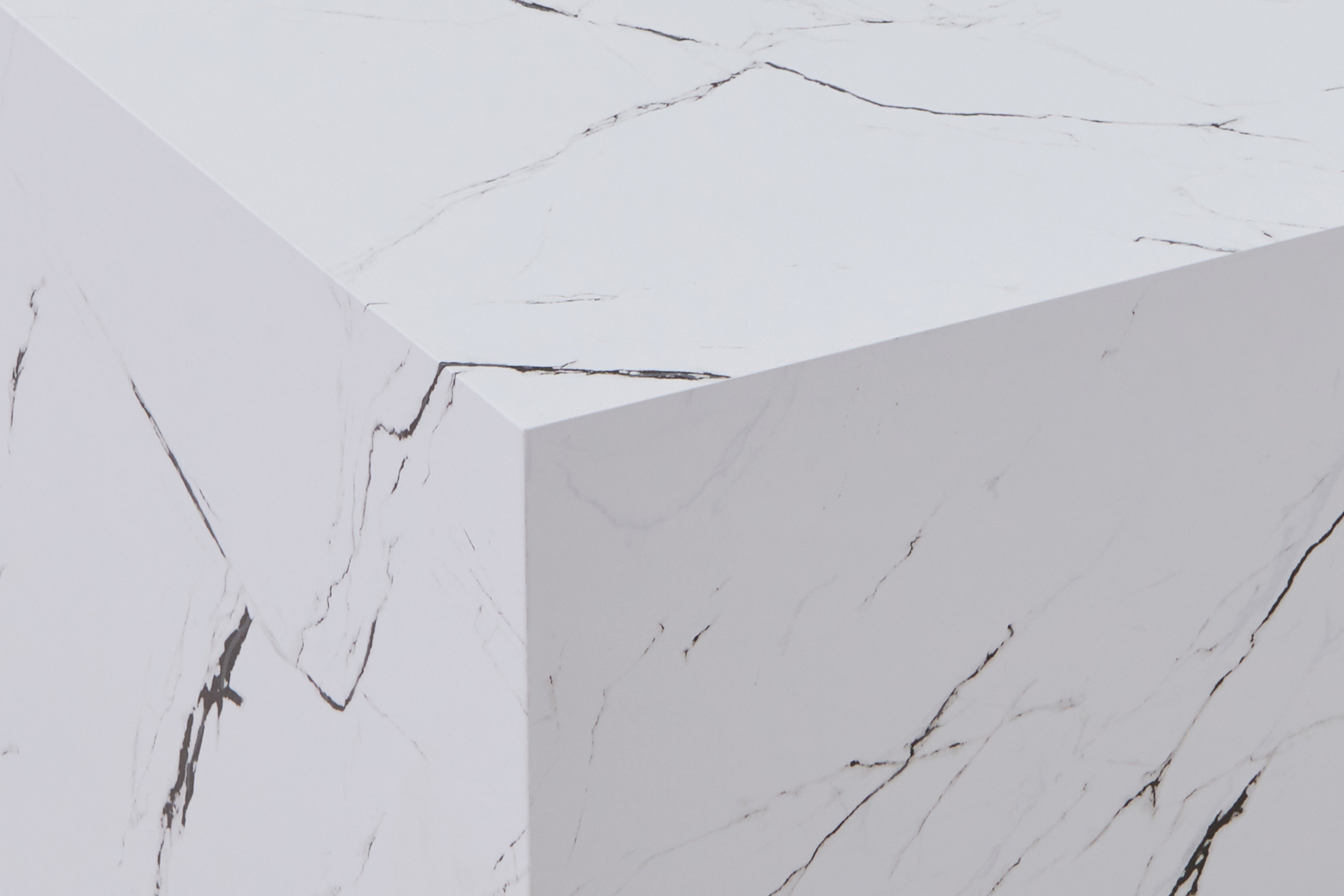 Table d'appoint blanc - Cuboid