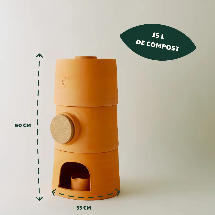 Pot de fleurs composteur