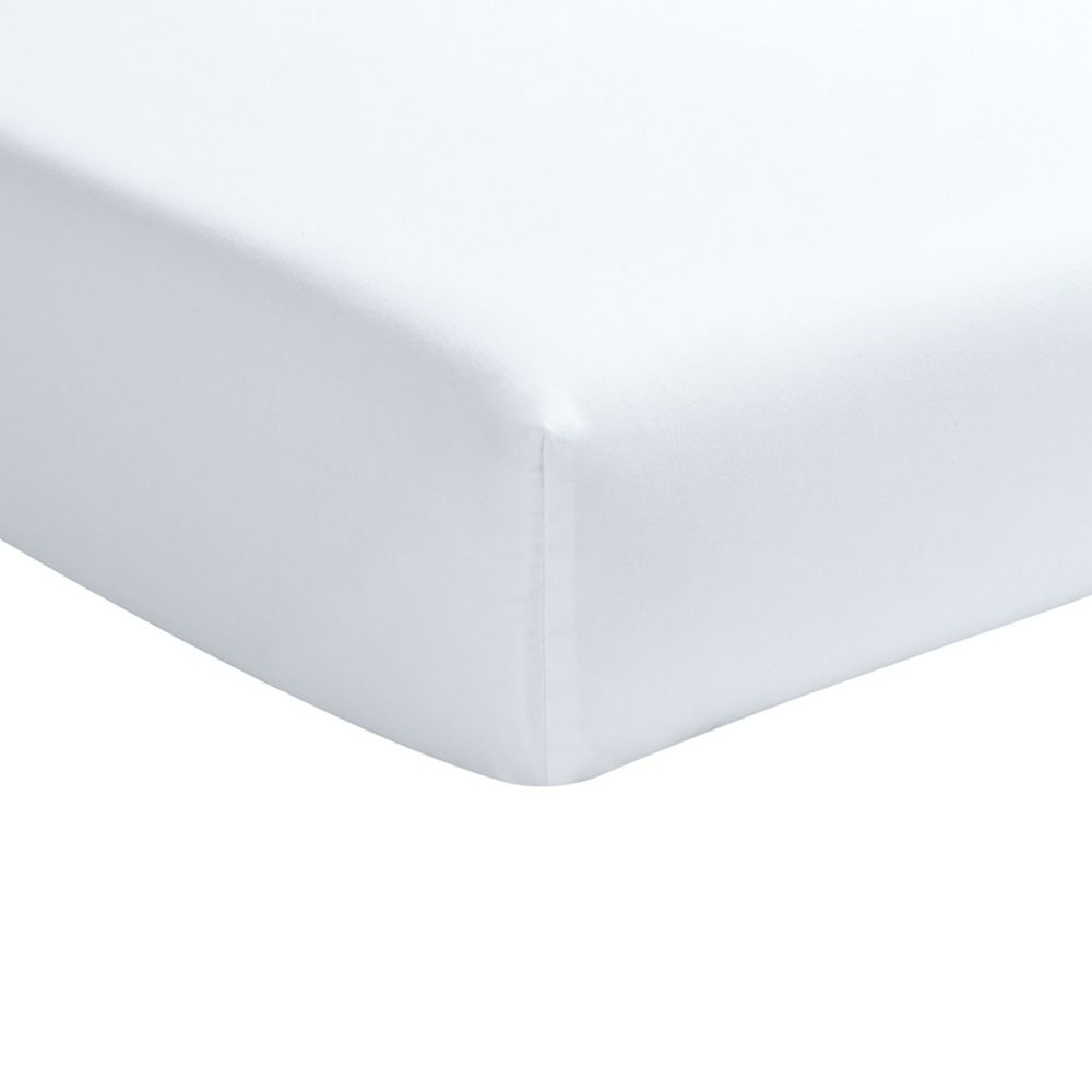 Drap housse Percale de Coton Blanc