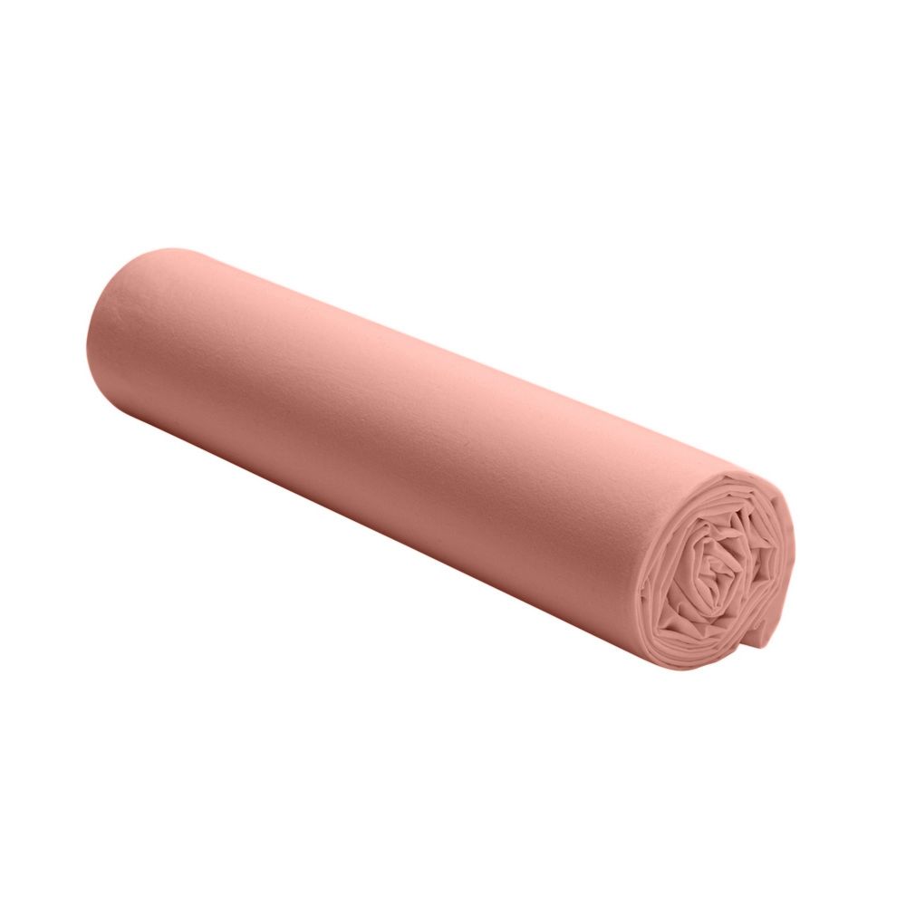 Drap housse Percale de Coton Rose Poudré