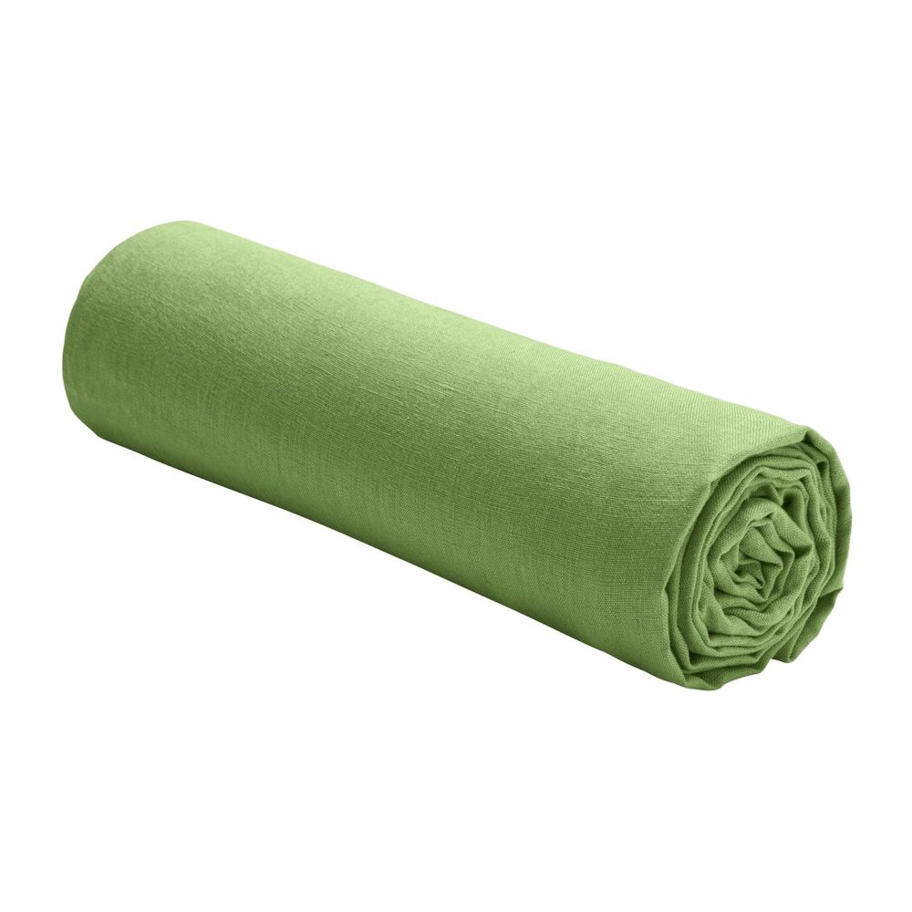 Drap housse en lin Français - lin lavé Kiwi