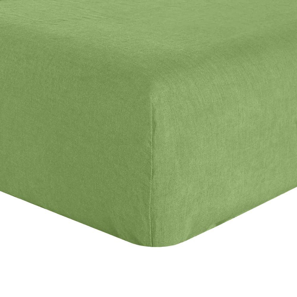 Drap housse en lin Français - lin lavé Kiwi