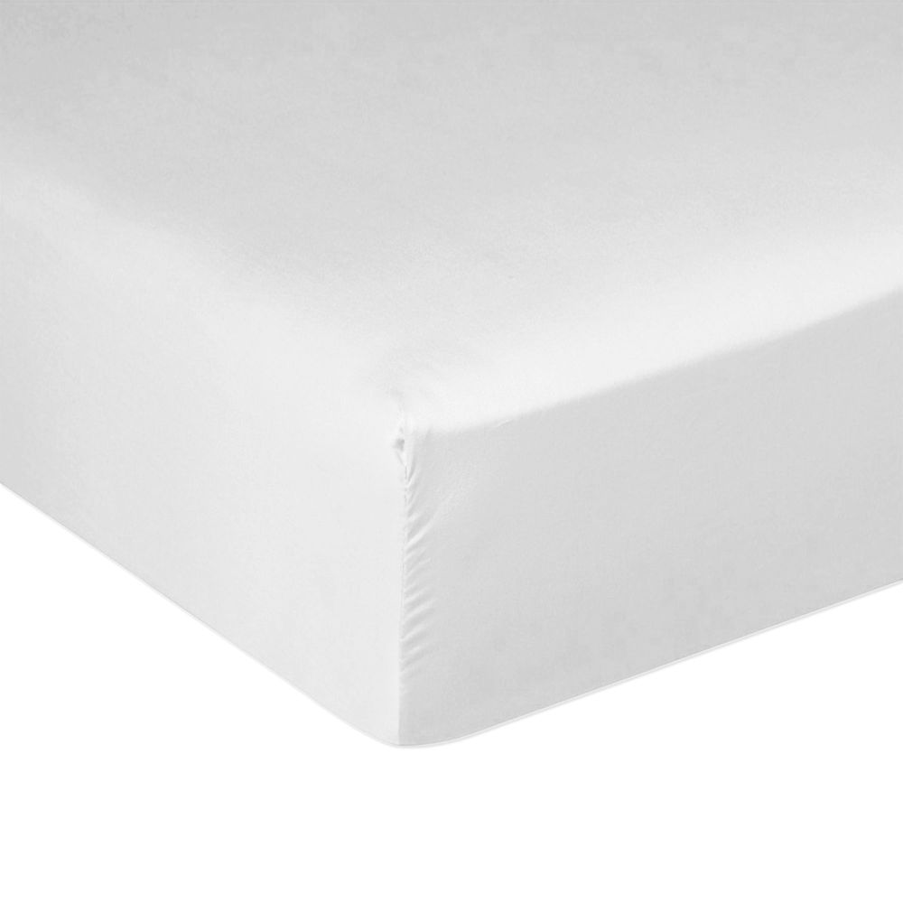 Drap housse Satin de Coton Blanc