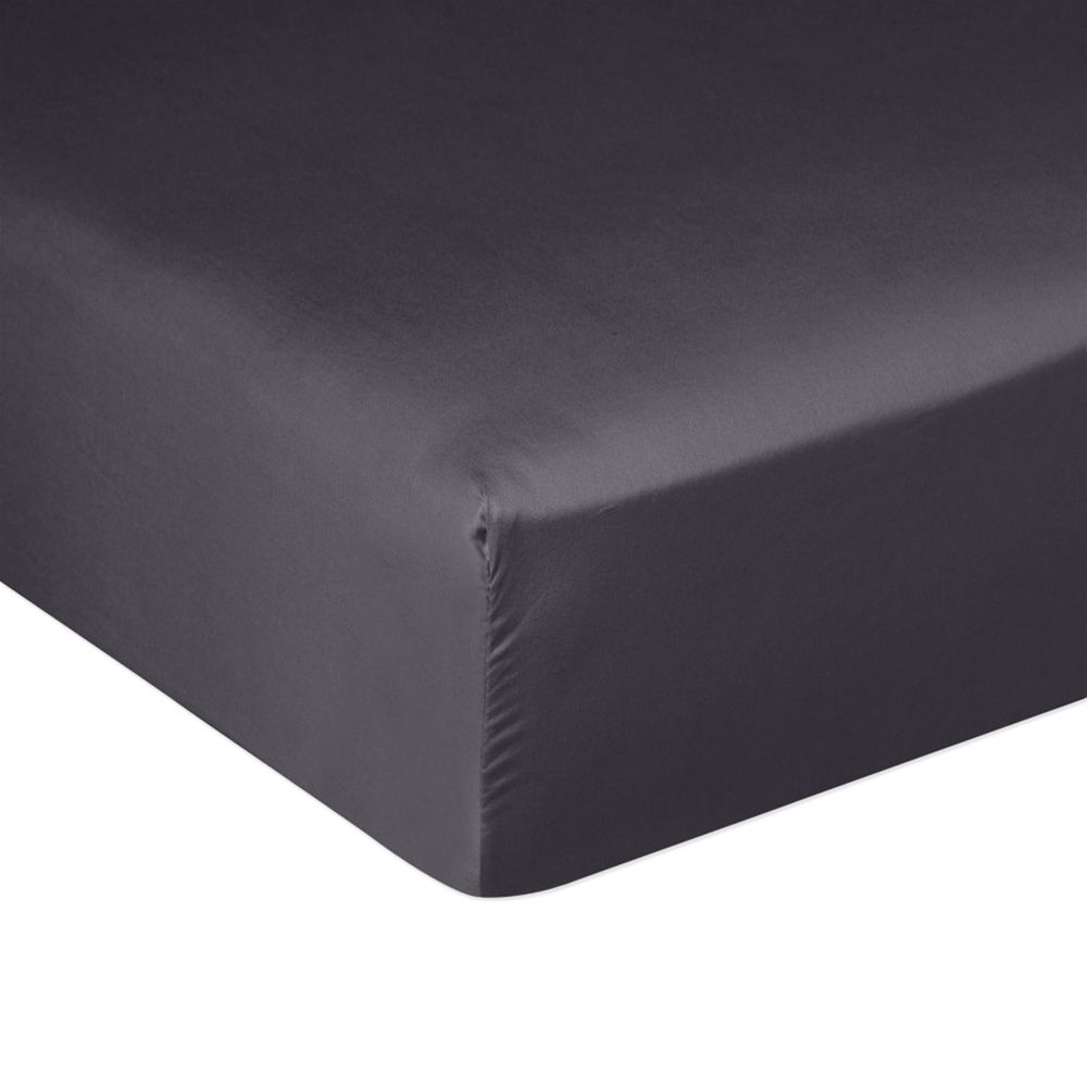 Drap housse Satin de Coton Gris
