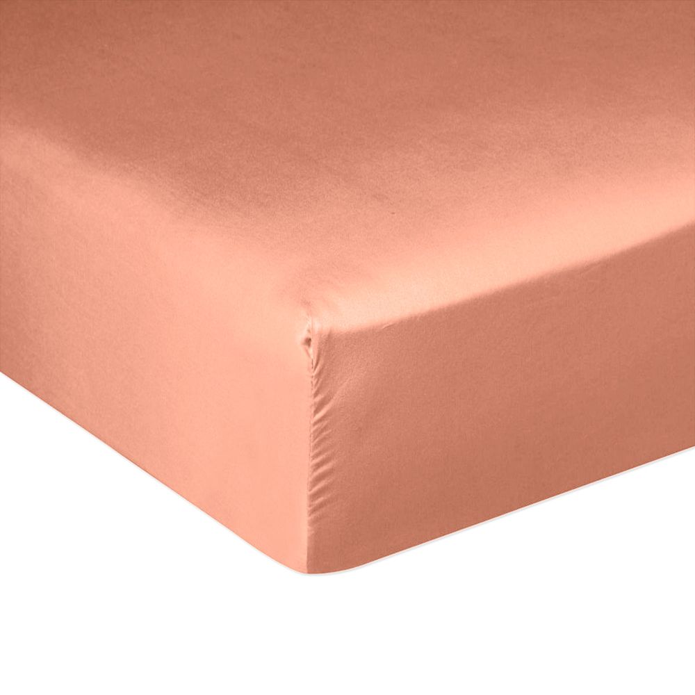 Drap housse Satin de Coton Rose