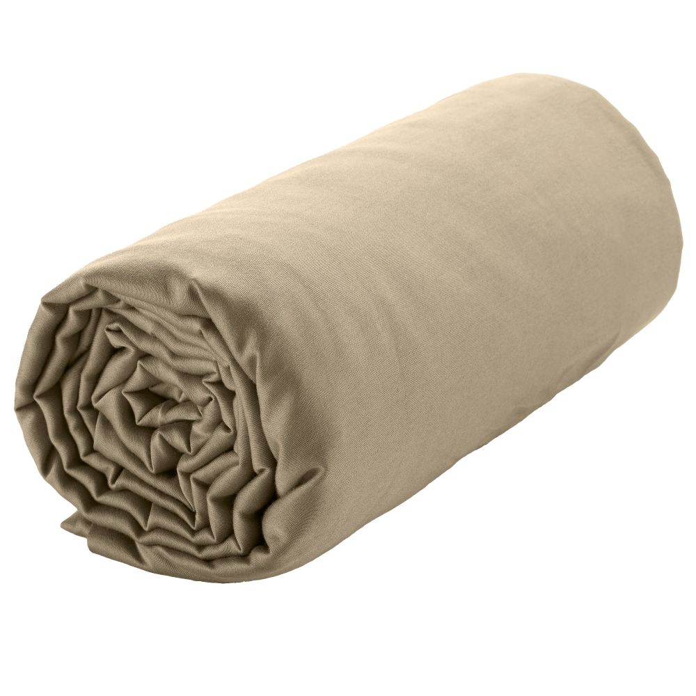 Drap housse Satin de Coton Beige