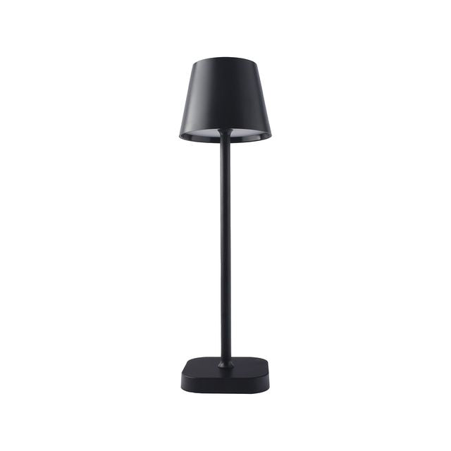 FlinQ - Lampe de table - Rechargeable - Intensité variable avec mode mémoire - 3 niveaux d'éclairage - 38 cm - Noire
