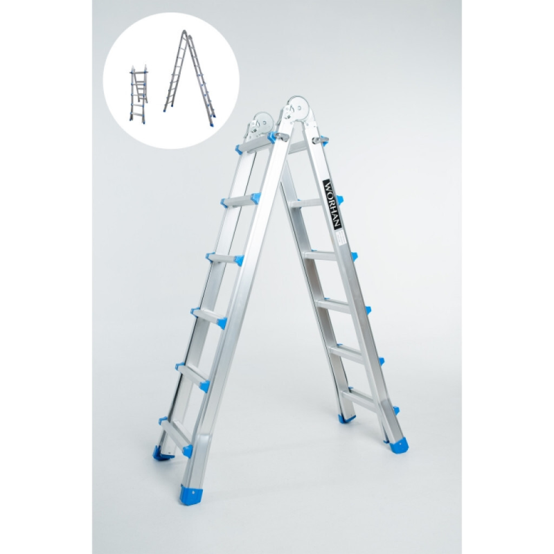 Echelle multifonction semi telescopique, hauteur 5.87m
