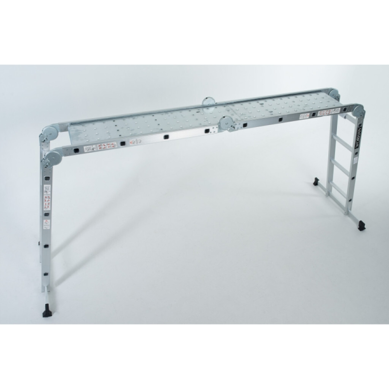 Echelle multifonction pliable 4 x 4 marches - hauteur 4.6 m + plateformes