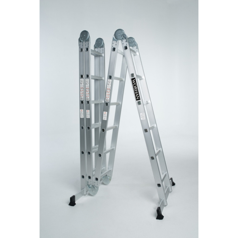 Echelle multifonction pliable 4 x 6 marches - hauteur 6.7 m