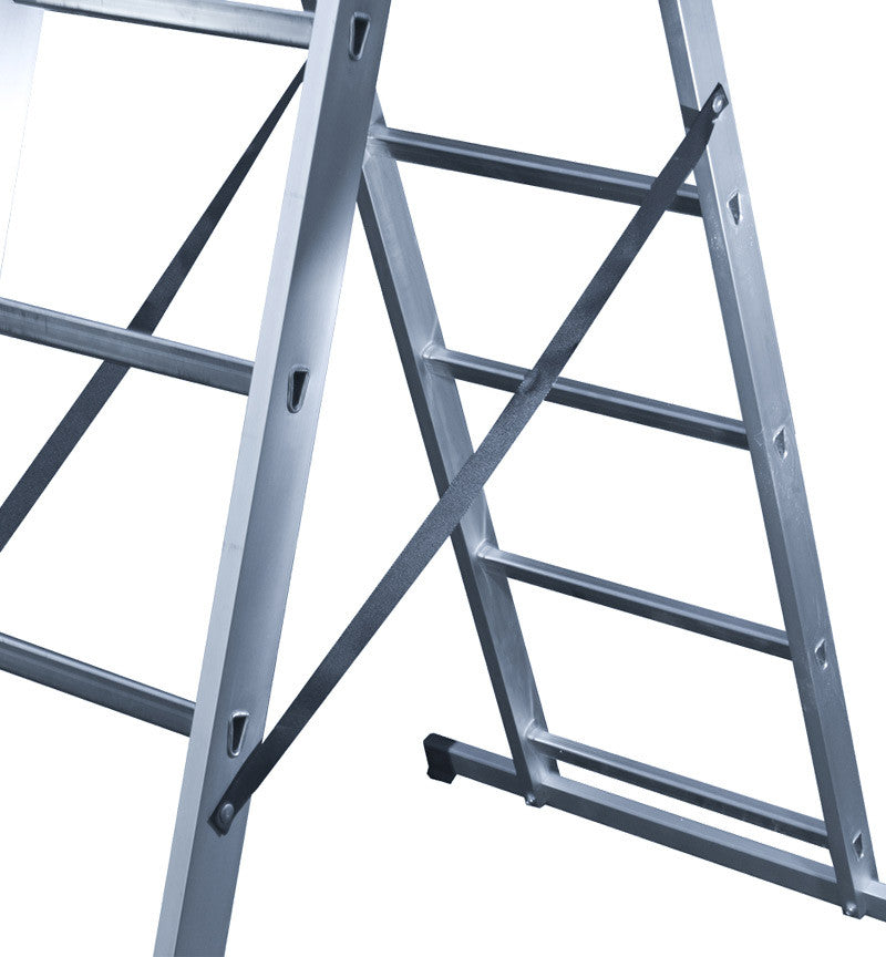 Echelle transformable 3 plans 3x9 échelons 6m70 en aluminium HobbyStep