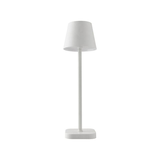 FlinQ - Lampe de table - Rechargeable - Intensité variable avec mode mémoire - 3 niveaux d'éclairage - 38 cm - Blanche