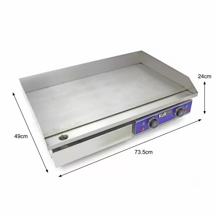 Kukoo plancha en acier inoxydable de 70 cm