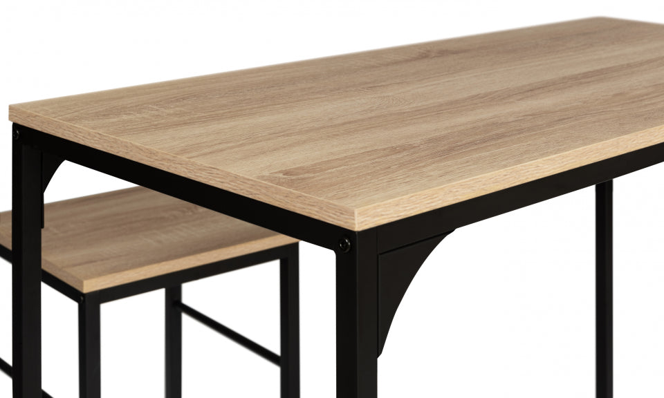 Table haute repas Memphis 95cm + 4 tabourets
